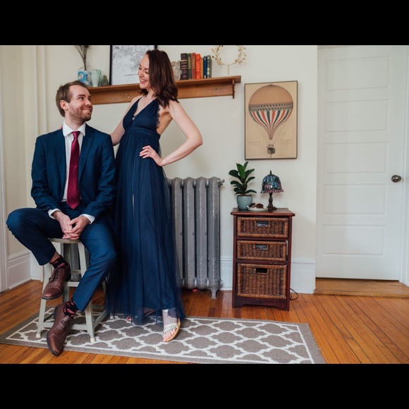 Minuet Sophia Tulle Maxi Dress with Lace Medium - Picture 5 of 5